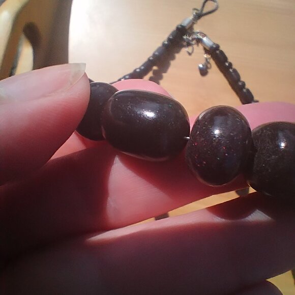 Jay King DTR mine finds Black Opal Necklace and earrings set 925 Sterling Silver - Picture 12 of 16